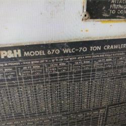 P & H 670W LC (Lattice Boom Crawler Crane)